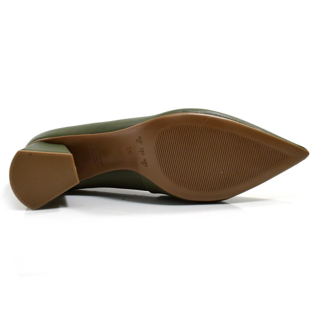 Scarpin de Salto Bloco Cazzualen T3838-539 Verde 7
