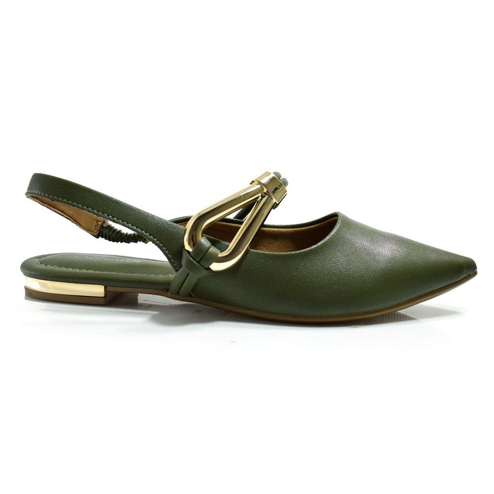 Sapatilha Slingback Feminina Cazzualen T2019-086 Verde 3