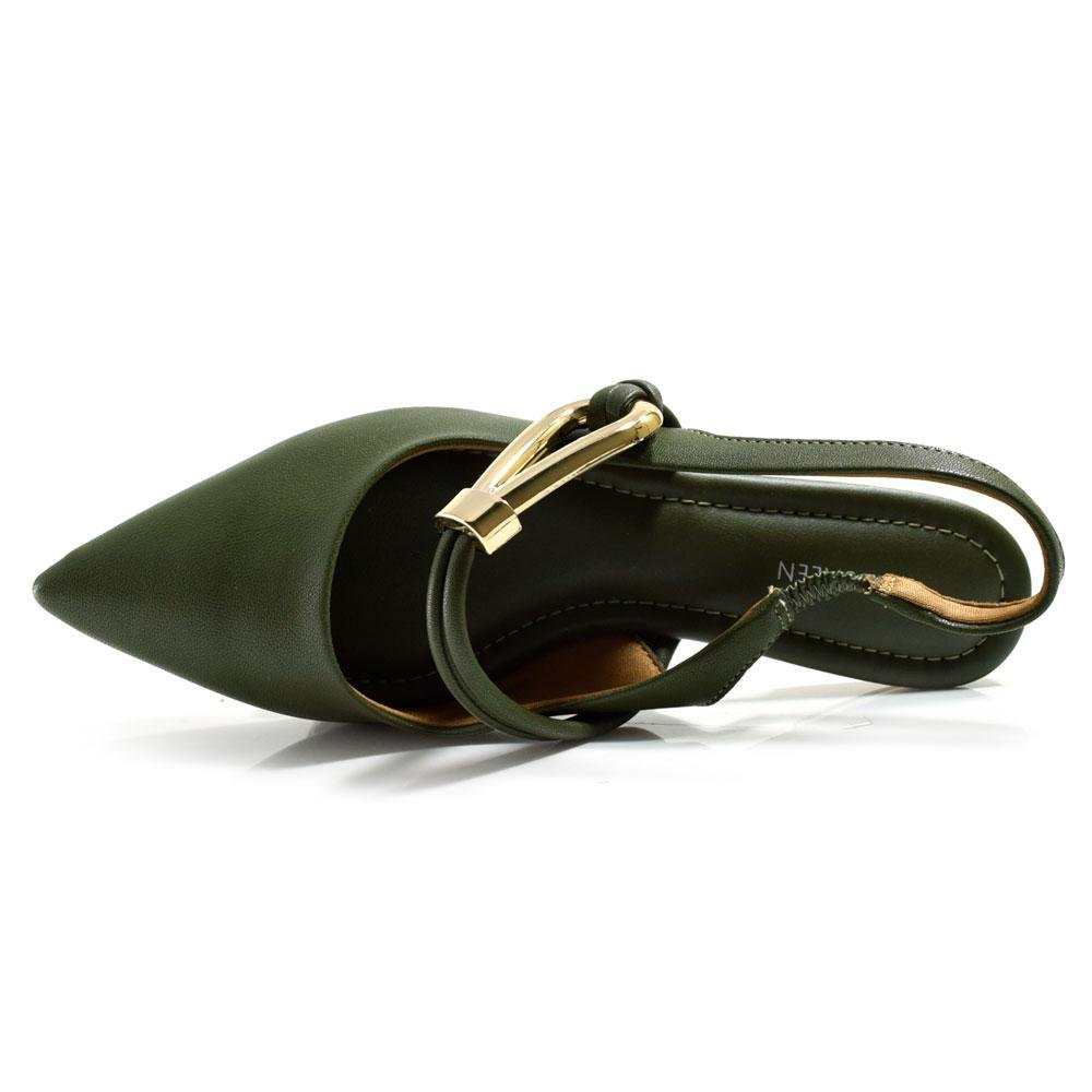 Sapatilha Slingback Feminina Cazzualen T2019-086 Verde 6