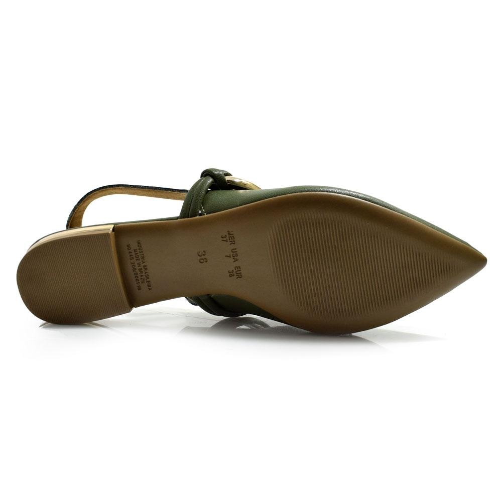 Sapatilha Slingback Feminina Cazzualen T2019-086 Verde 7