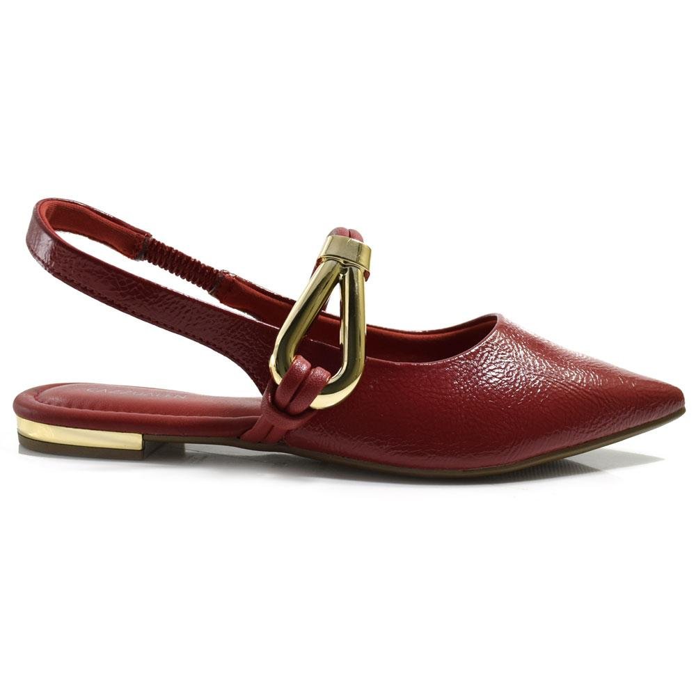 Sapatilha Slingback Feminina Cazzualen T2019-086 Vermelho 3