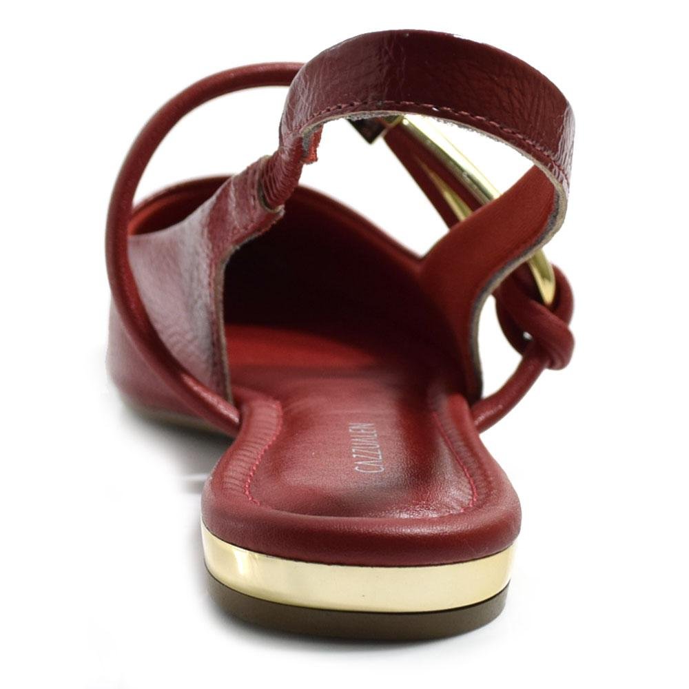 Sapatilha Slingback Feminina Cazzualen T2019-086 Vermelho 4