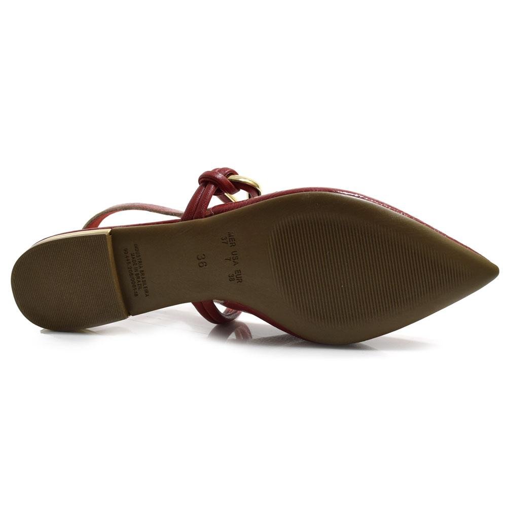 Sapatilha Slingback Feminina Cazzualen T2019-086 Vermelho 7