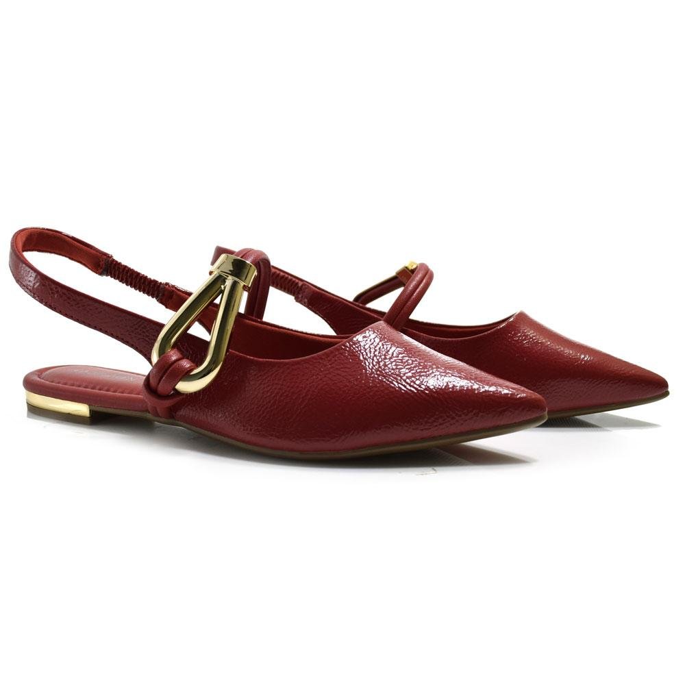 Sapatilha Slingback Feminina Cazzualen T2019-086 Vermelho 2