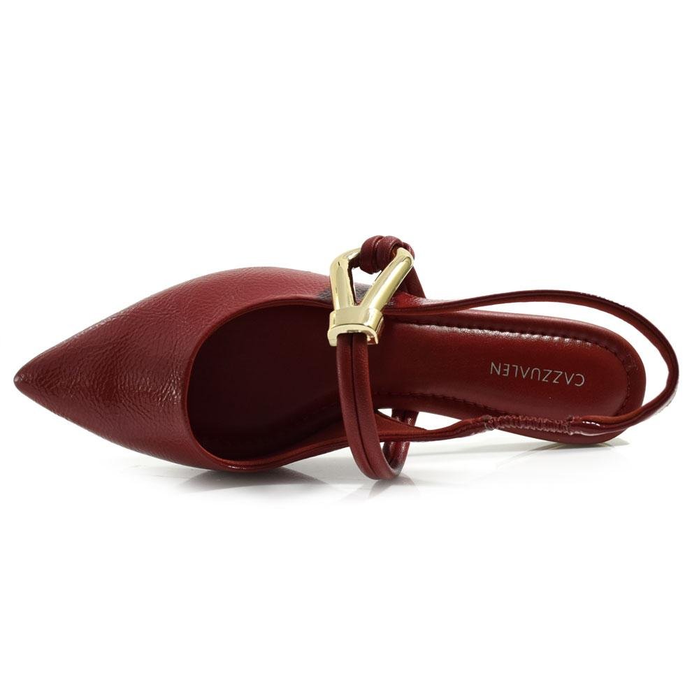 Sapatilha Slingback Feminina Cazzualen T2019-086 Vermelho 6