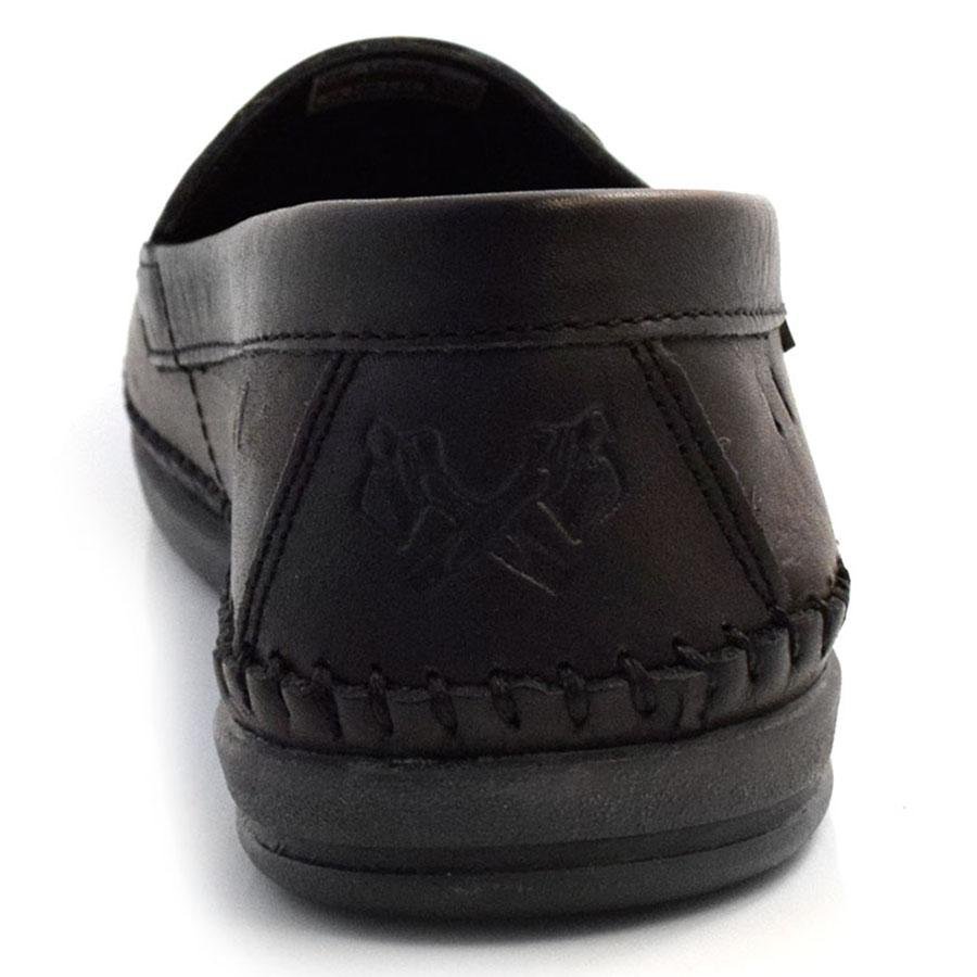 Sapatilha Masculina de Couro Free Way LOGAN-2 Preto 4