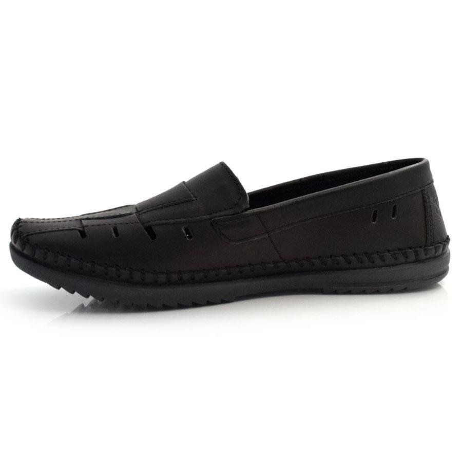 Sapatilha Masculina de Couro Free Way LOGAN-2 Preto 5