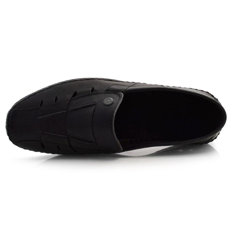 Sapatilha Masculina de Couro Free Way LOGAN-2 Preto 6