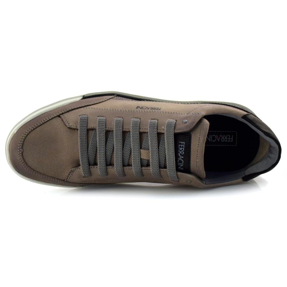 Sapatênis Masculino de Couro Ferracini 1056 Cinza 6