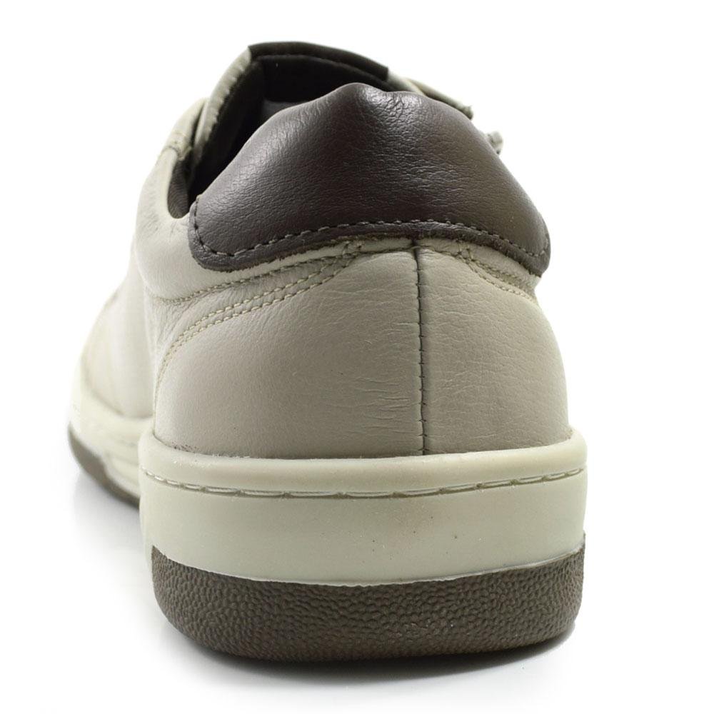 Sapatênis Masculino de Couro Ferracini Vox 8052 Creme 4