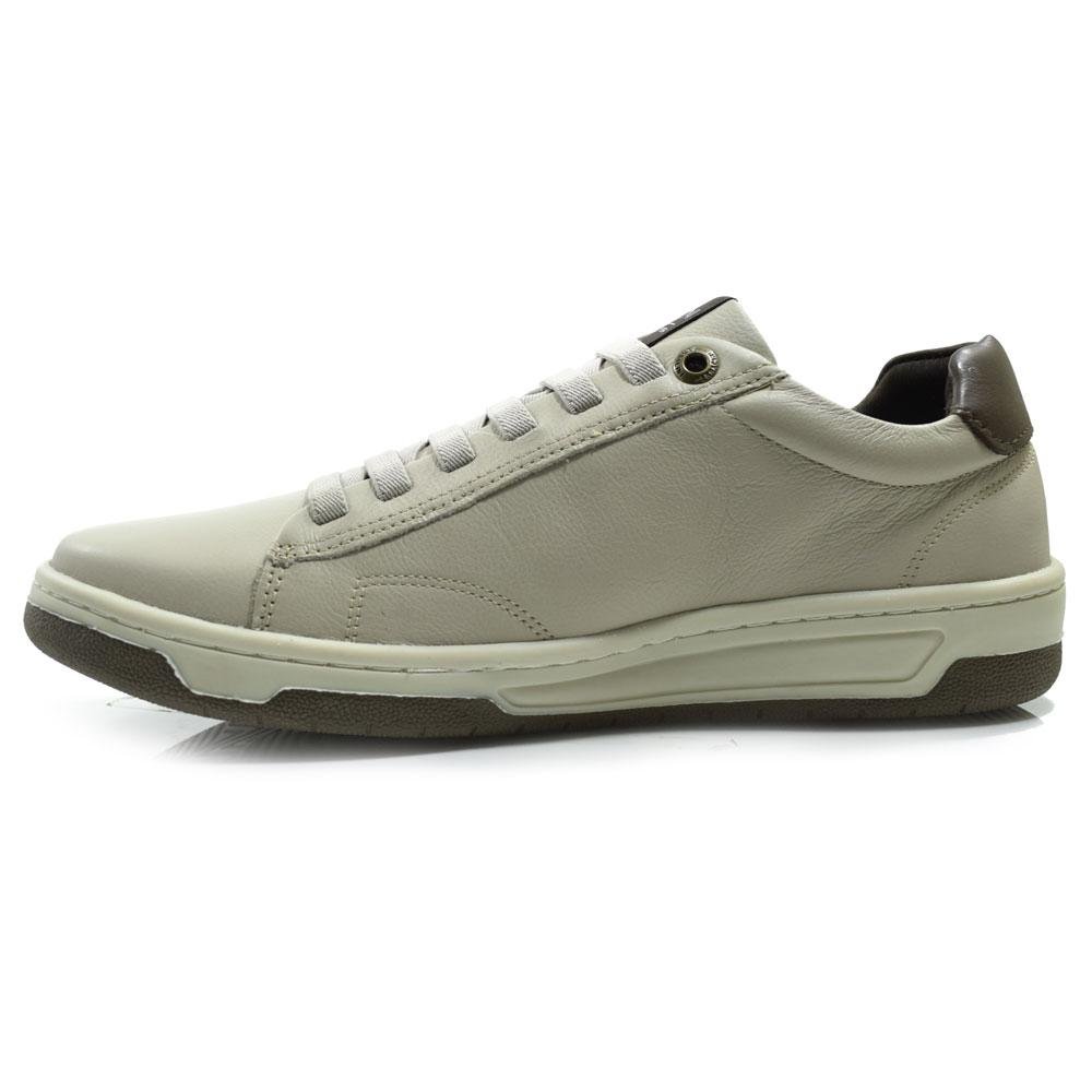 Sapatênis Masculino de Couro Ferracini Vox 8052 Creme 5