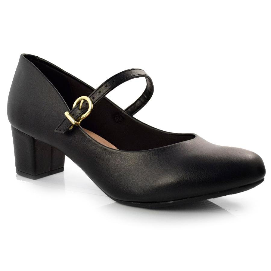 Scarpin de Salto Bloco Beira Rio 4777.475.9569 Preto 1