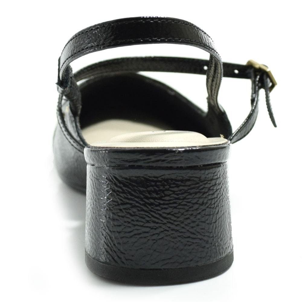 Scarpin Slingback Feminino Cazzualen T3628-110 Preto 4