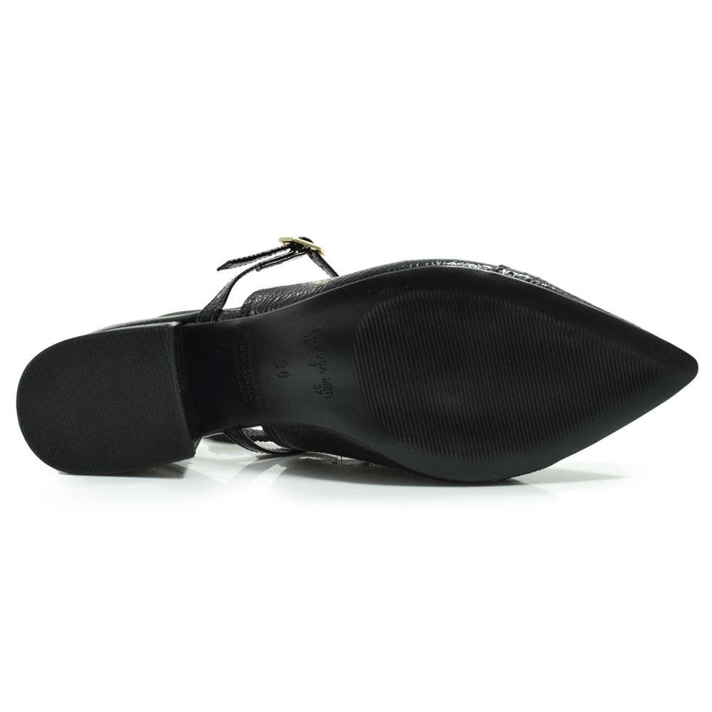 Scarpin Slingback Feminino Cazzualen T3628-110 Preto 7