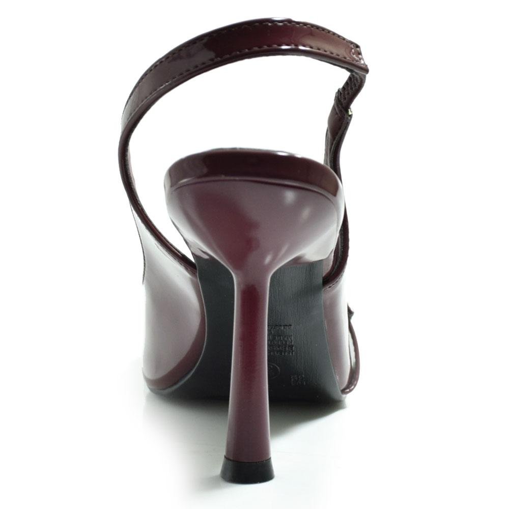 Scarpin Slingback Feminino Via Marte 037-010-02 Bordô 4
