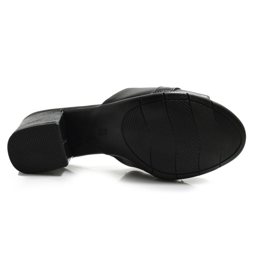 Tamanco de Salto Bloco Feminino Comfortflex 2557401 Preto 7