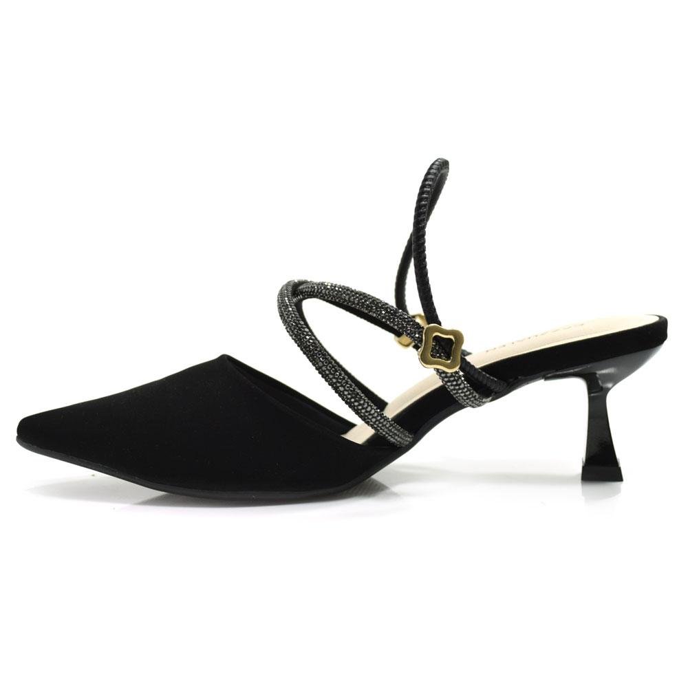 Scarpin Slingback Feminino Cazzualen T3814-331 NB Preto 5