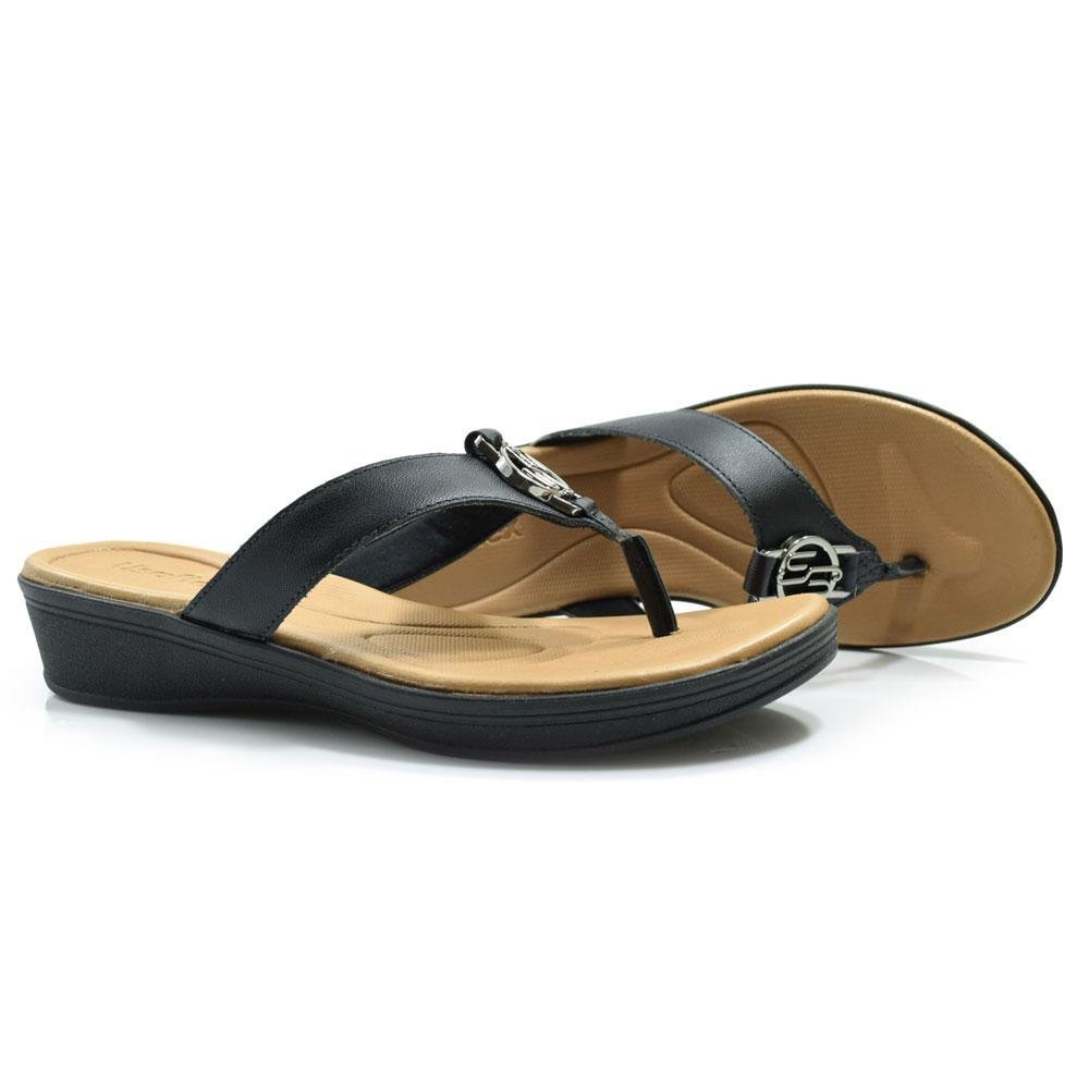 Tamanco de Couro Feminino Usaflex AF0406 Preto 2