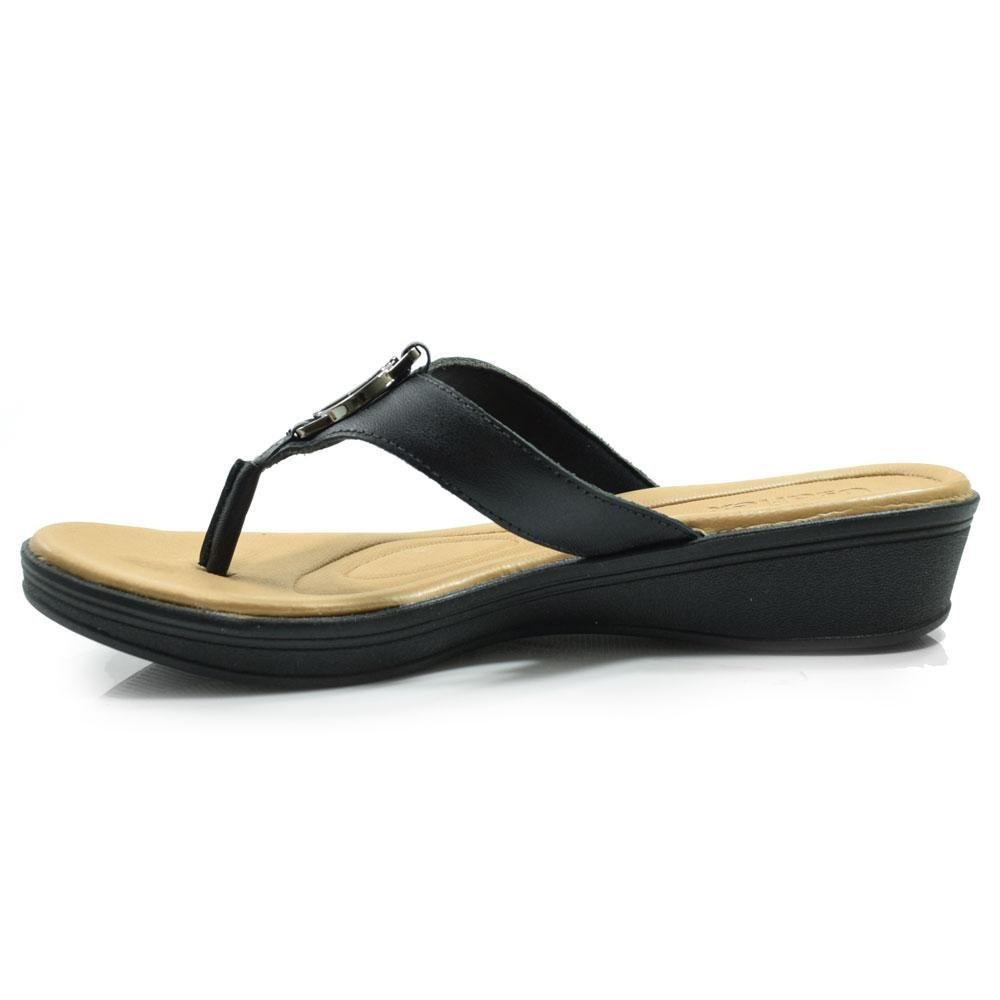 Tamanco de Couro Feminino Usaflex AF0406 Preto 5