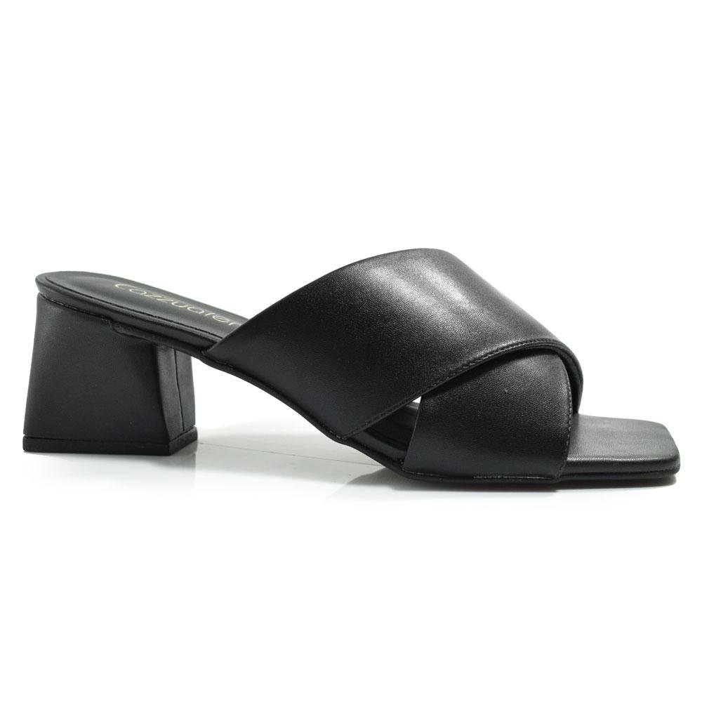 Tamanco de Salto Bloco Feminino Cazzualen 75077 Preto 3