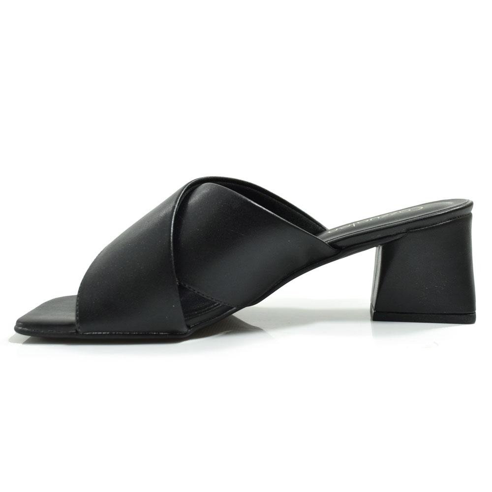 Tamanco de Salto Bloco Feminino Cazzualen 75077 Preto 5