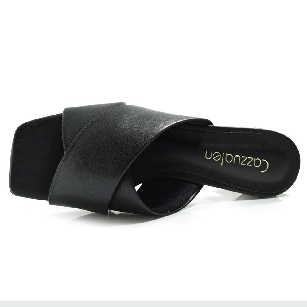 Tamanco de Salto Bloco Feminino Cazzualen 75077 Preto 6
