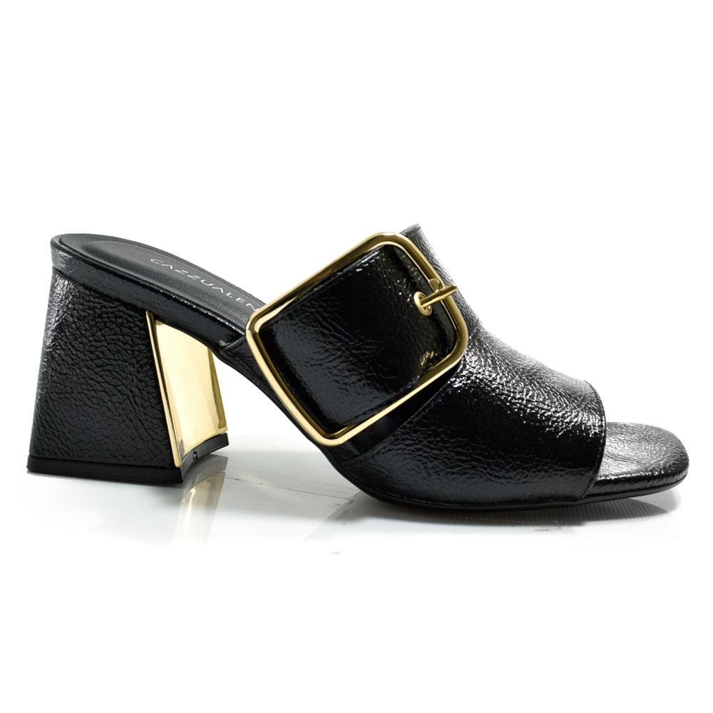 Tamanco de Salto Bloco Feminino Cazzualen T6099-130 Preto 3