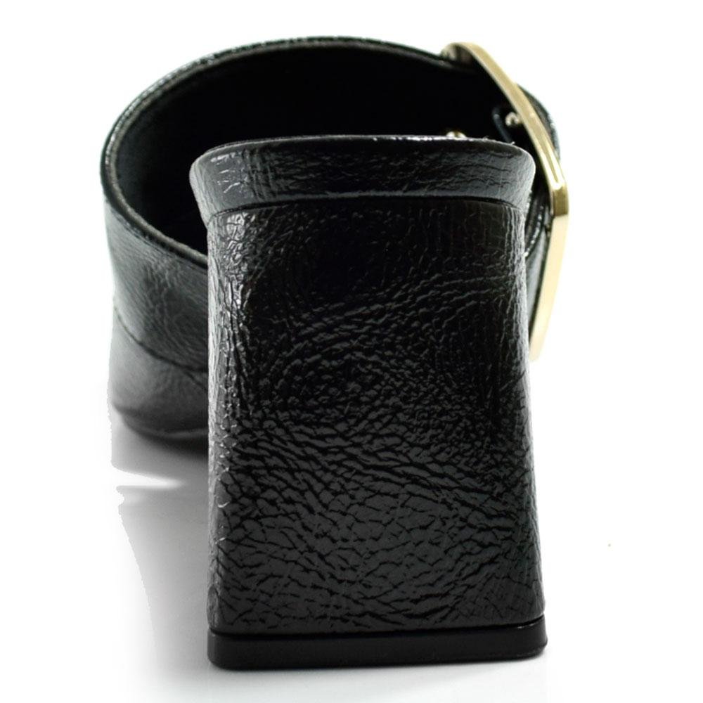 Tamanco de Salto Bloco Feminino Cazzualen T6099-130 Preto 4