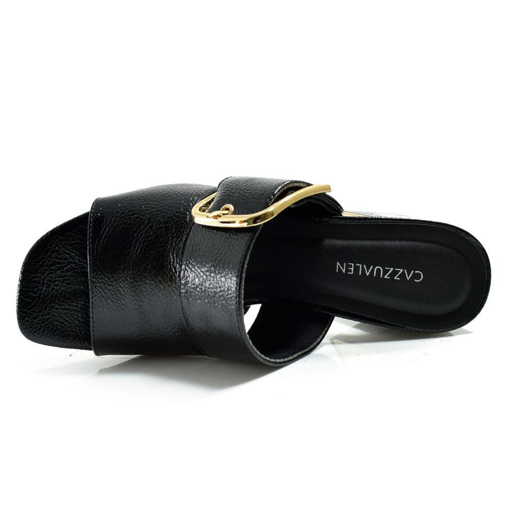 Tamanco de Salto Bloco Feminino Cazzualen T6099-130 Preto 6