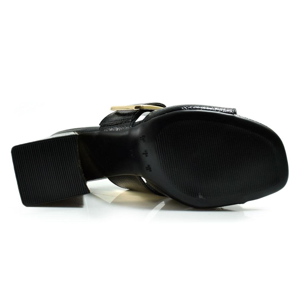 Tamanco de Salto Bloco Feminino Cazzualen T6099-130 Preto 7