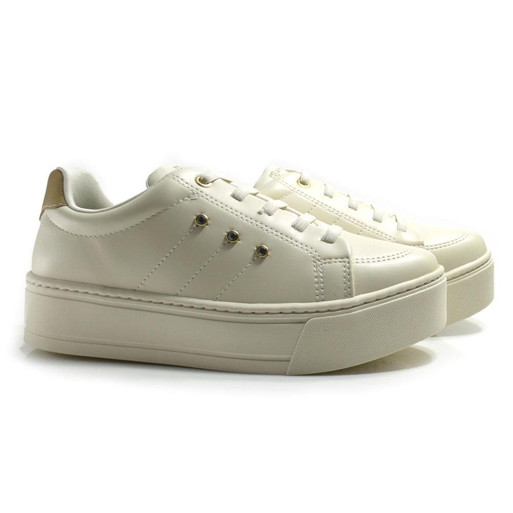 Tênis Casual Feminino Ramarim 2597121 Creme 2