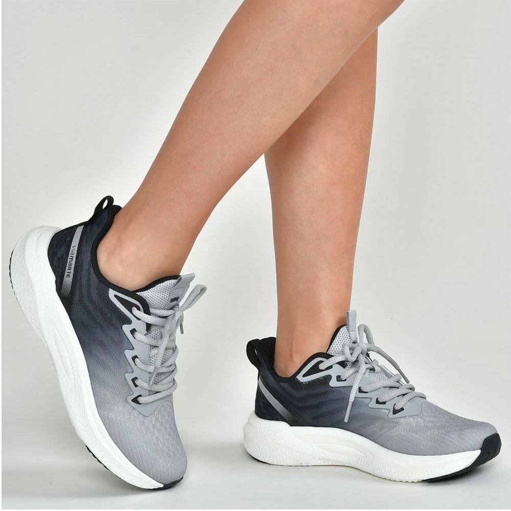 Tênis Casual Feminino Via Marte 262-001-01 Cinza/Preto 3