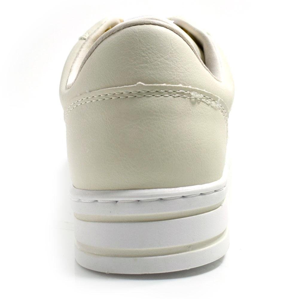 Tênis Branco Casual Feminino Via Marte 010-013-01 Creme 4
