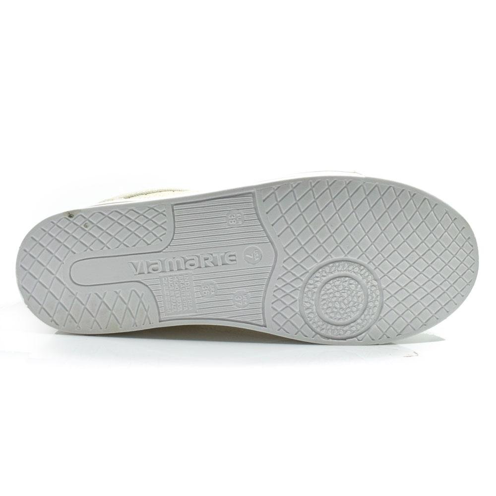 Tênis Branco Casual Feminino Via Marte 010-013-01 Creme 7