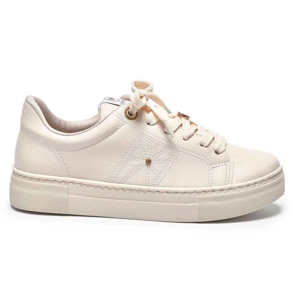 Tênis Casual Feminino Via Marte 138-005-04 Creme 3