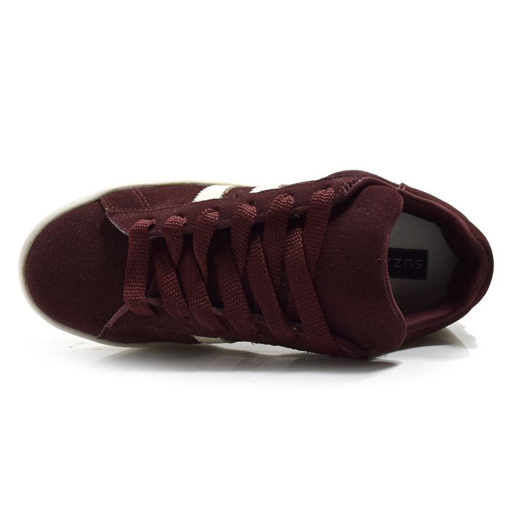 Tênis de Couro Feminino Suzzara 66001 Bordô 6