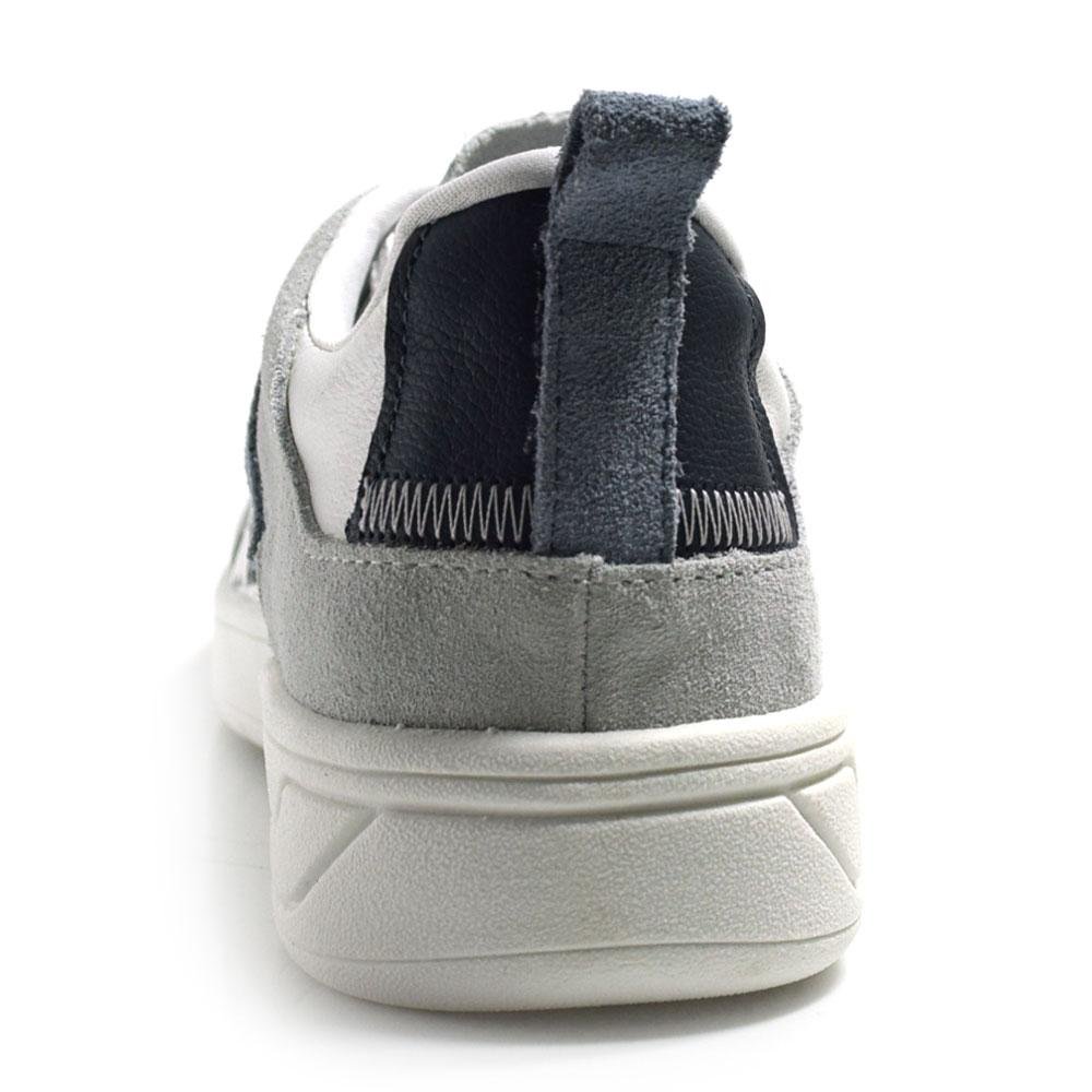 Tênis de Couro Feminino Suzzara 47037 Branco/Azul/Cinza 4
