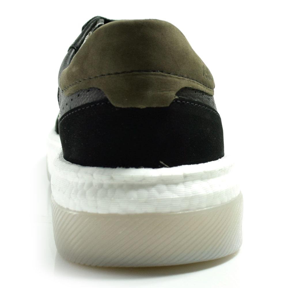 Tênis de Couro Masculino Democrata Beat Pulse 623101 Preto 4