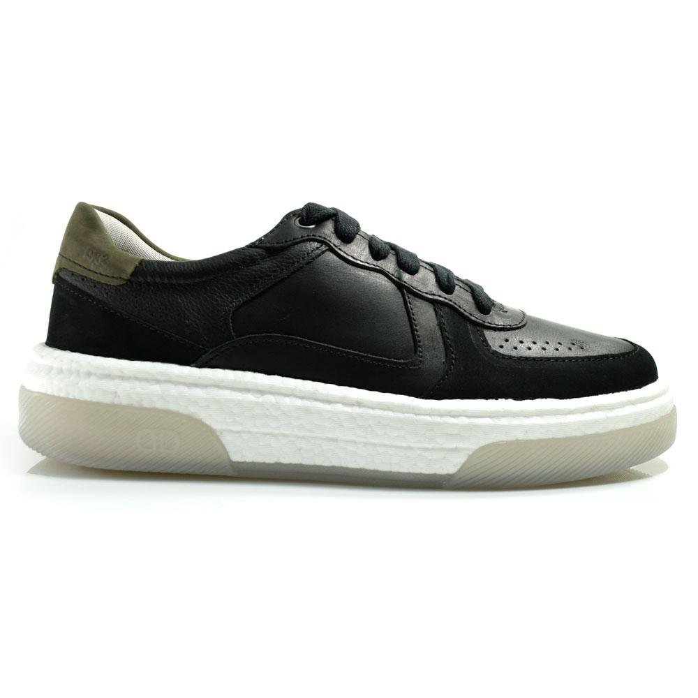 Tênis de Couro Masculino Democrata Beat Pulse 623101 Preto 3