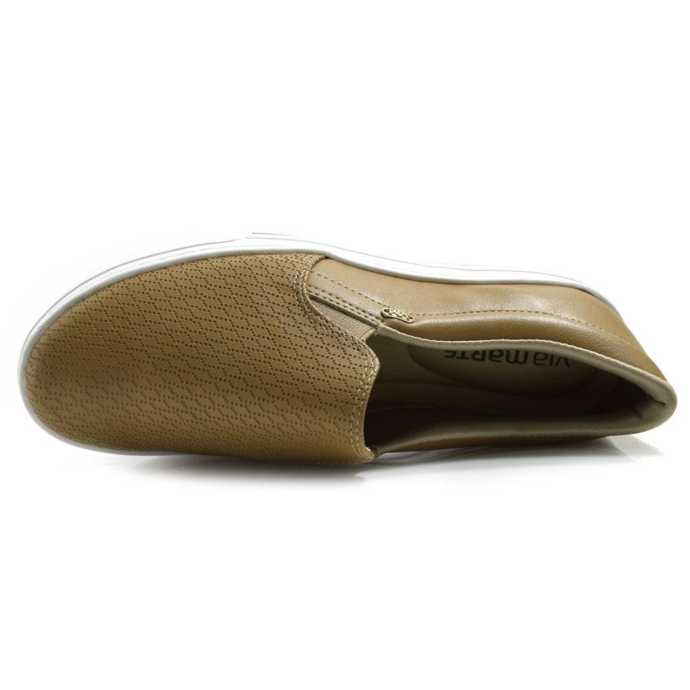 Tênis Slip On Feminino Via Marte 027-027-02 Marrom 6