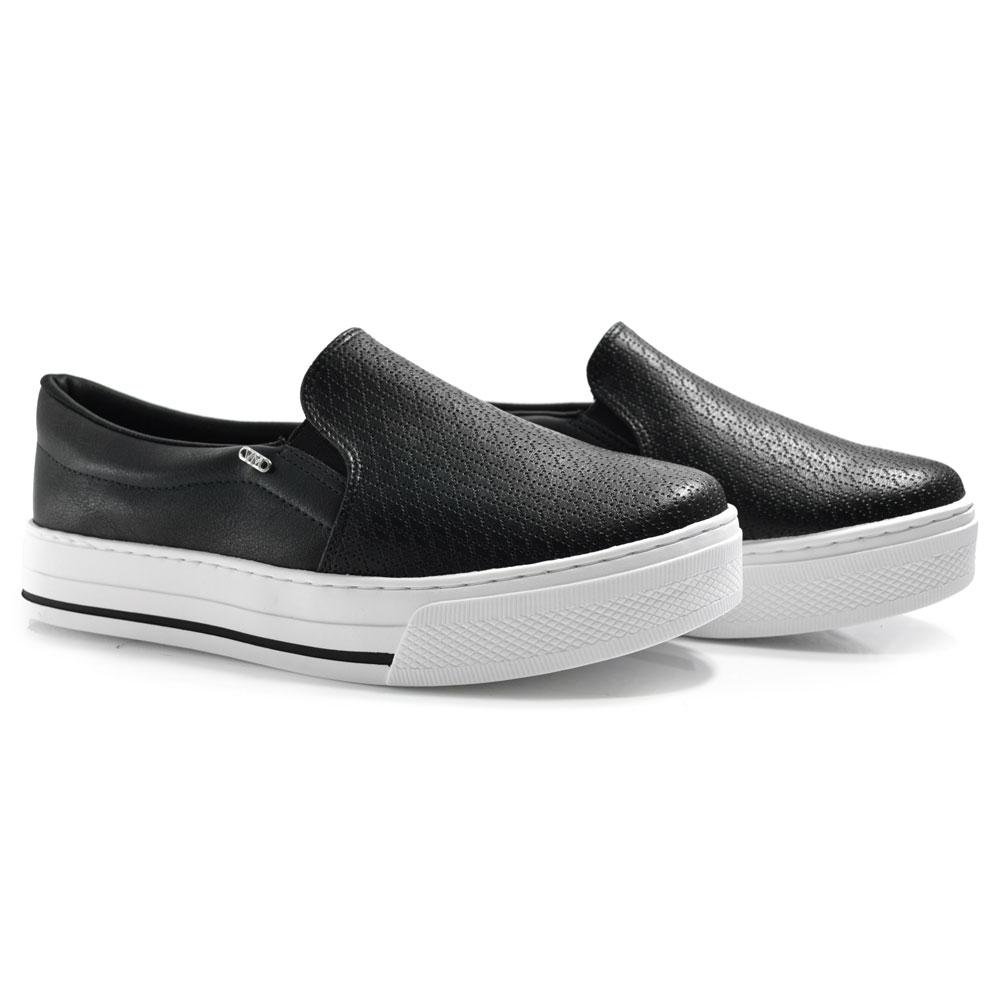 Tênis Slip On Feminino Via Marte 027-027-02 Preto 2