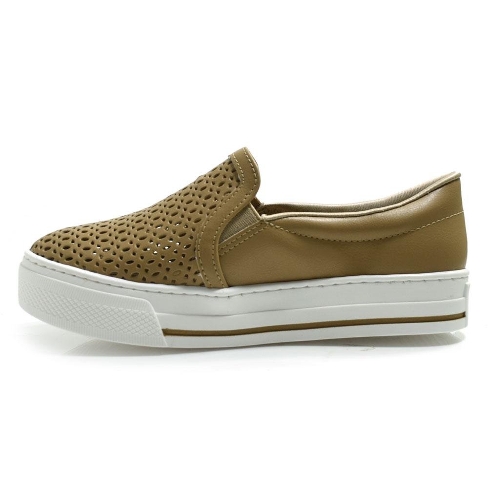 Tênis Slip On Feminino Via Marte Marrom 5