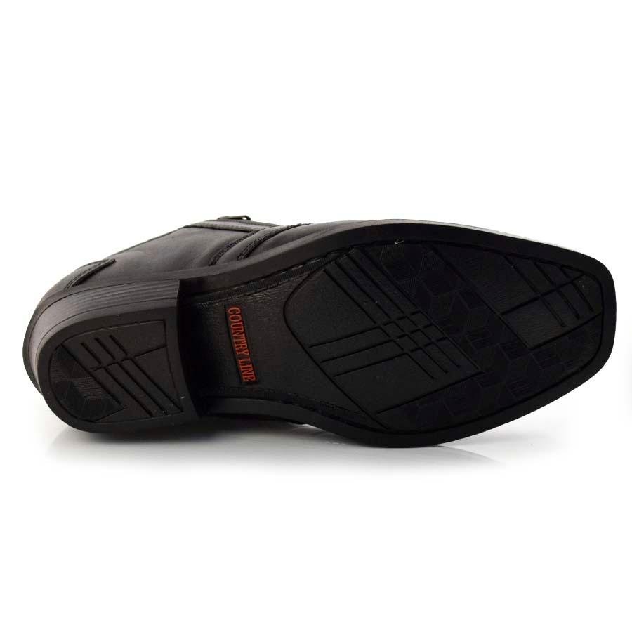 Bota Country Masculina em Couro Zapattero 0900 Preto 7
