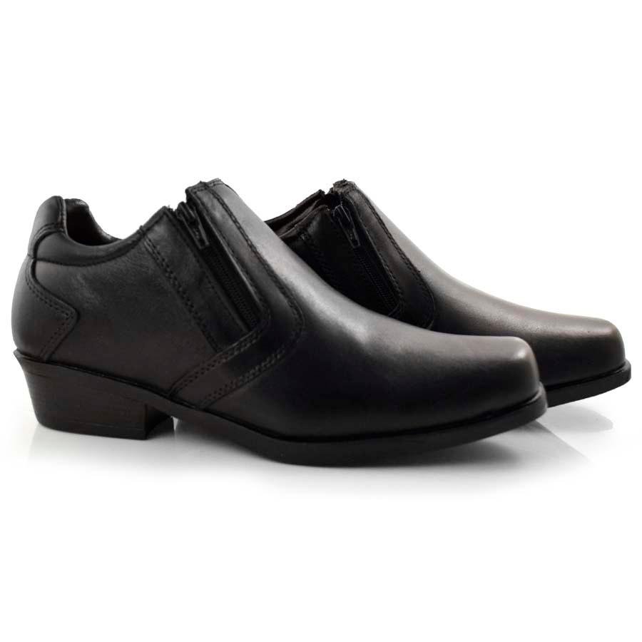 Bota Country Masculina em Couro Zapattero 0900 Preto 2