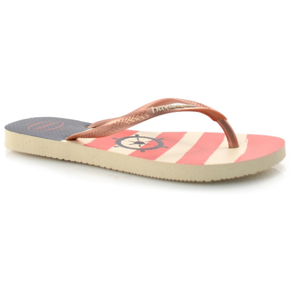 Chinelo Havaianas Slim Nautical 4137125 Bege 2