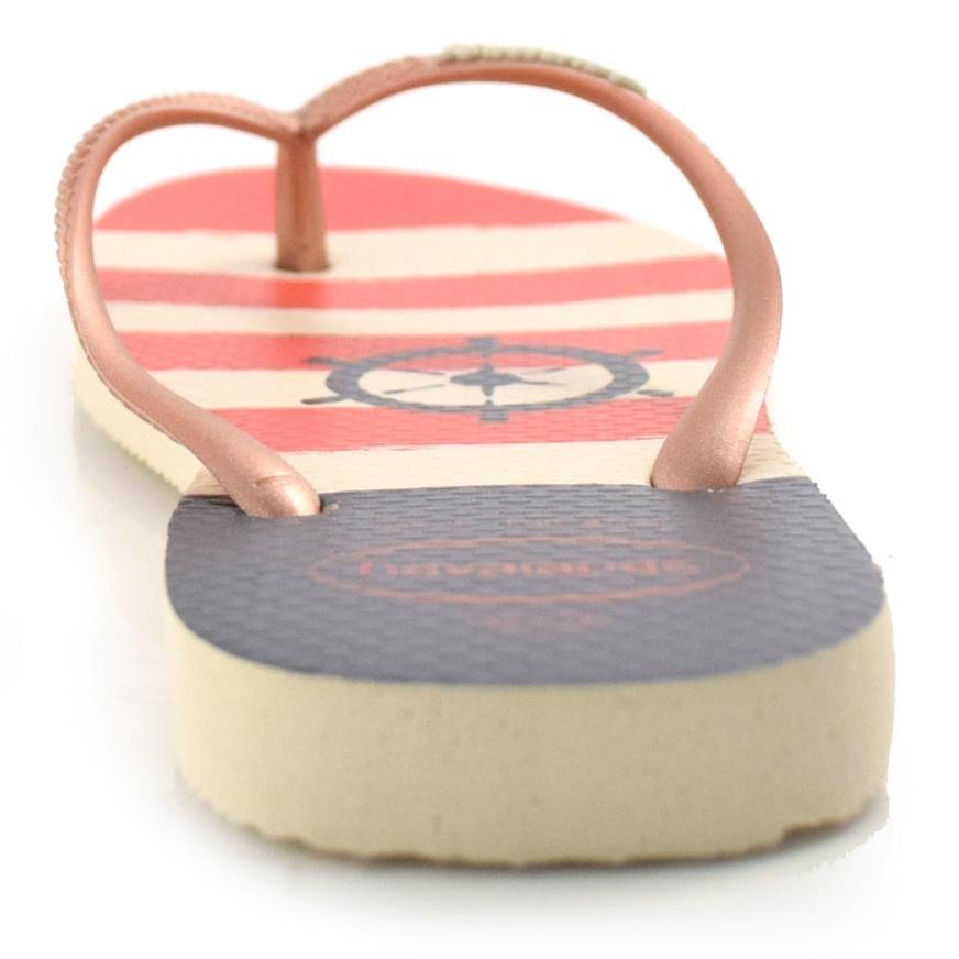 Chinelo Havaianas Slim Nautical 4137125 Bege 5