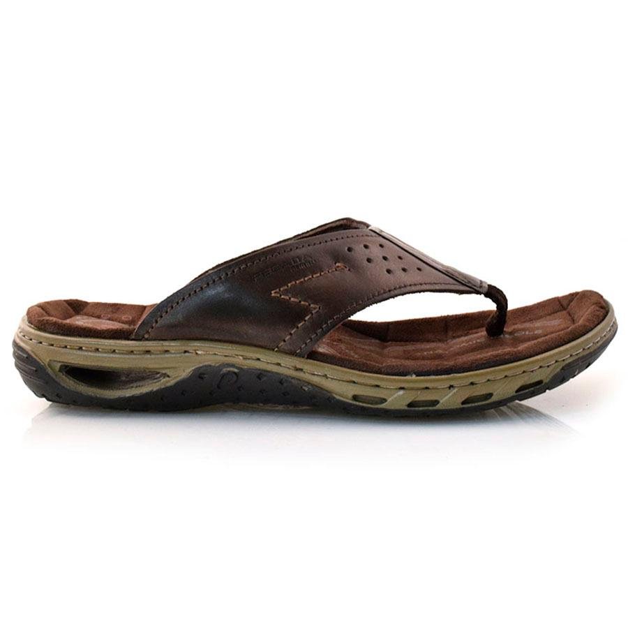 Chinelo Masculino de Couro Pegada 131663 Marrom 3