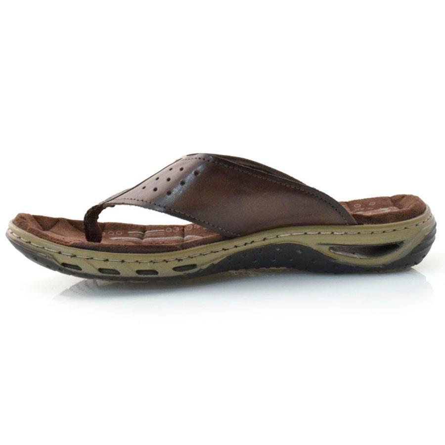 Chinelo Masculino de Couro Pegada 131663 Marrom 5