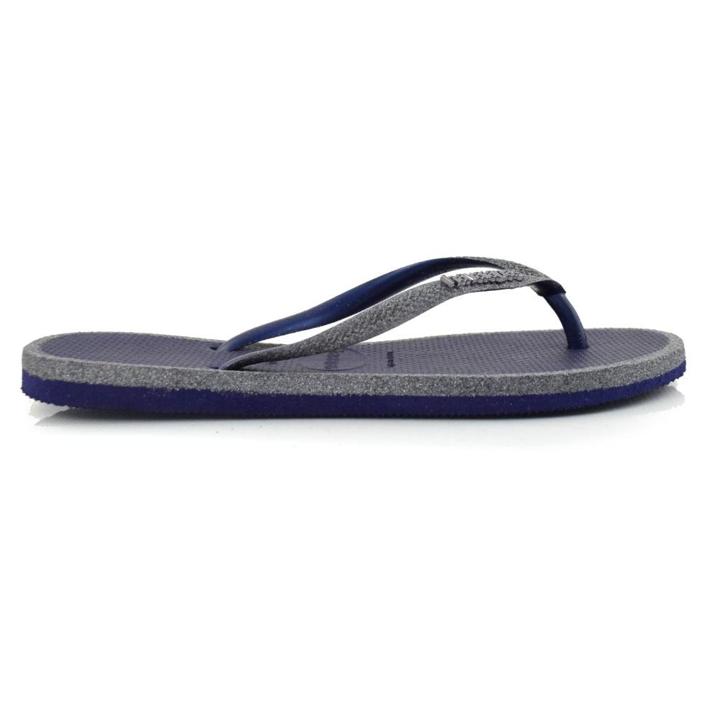 Chinelo Feminino Havaianas Slim Glitter 4148313 Azul 4