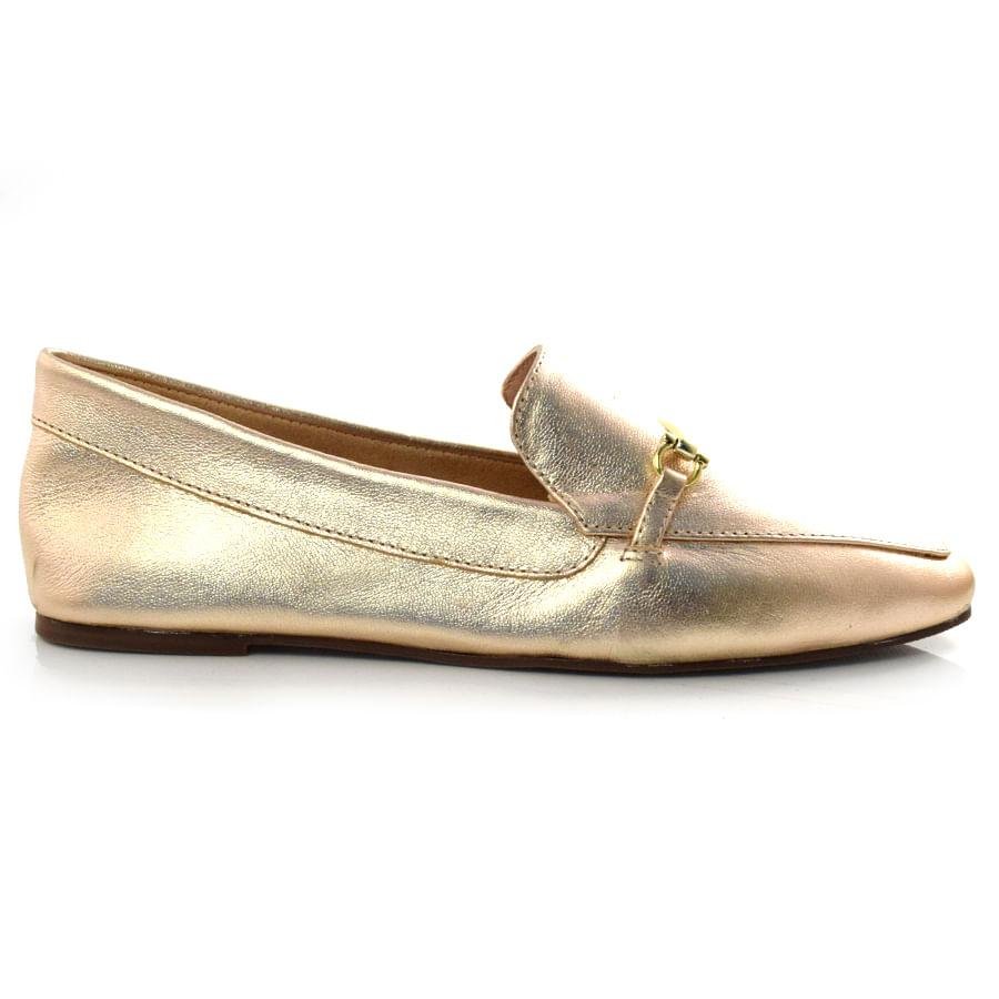 Loafer Feminino de Couro Suzzara 74704 Champagne 3